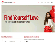 Tablet Screenshot of findyourselflove.com